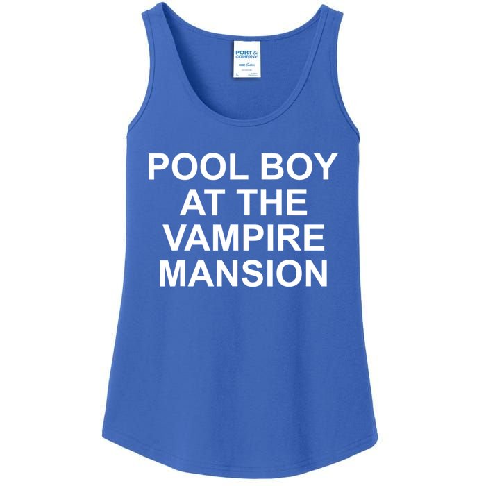 Pool Boy At The Vampire Mansion Ladies Essential Tank