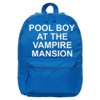 Pool Boy At The Vampire Mansion 16 in Basic Backpack