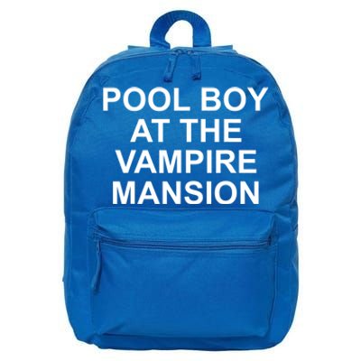 Pool Boy At The Vampire Mansion 16 in Basic Backpack