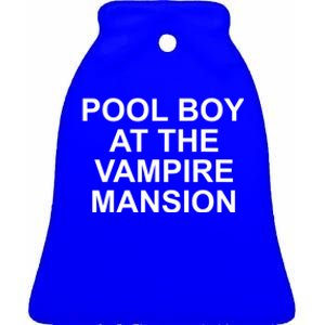 Pool Boy At The Vampire Mansion Ceramic Bell Ornament