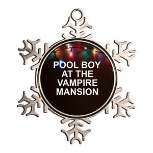 Pool Boy At The Vampire Mansion Metallic Star Ornament