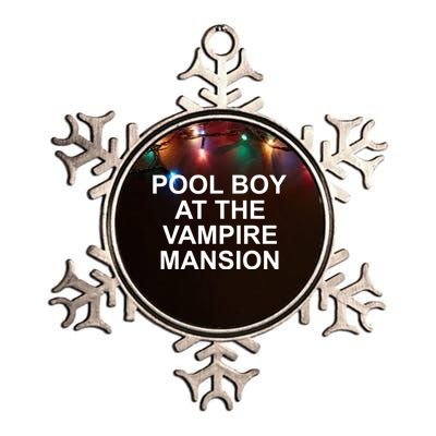 Pool Boy At The Vampire Mansion Metallic Star Ornament