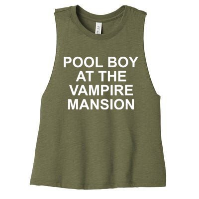 Pool Boy At The Vampire Mansion Women's Racerback Cropped Tank