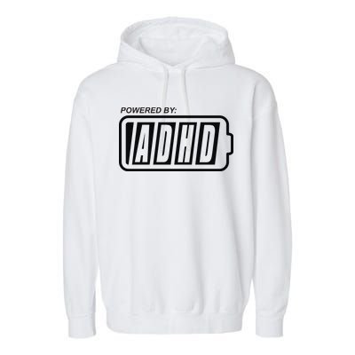 Powered By ADHD Garment-Dyed Fleece Hoodie