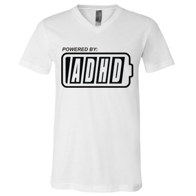 Powered By ADHD V-Neck T-Shirt