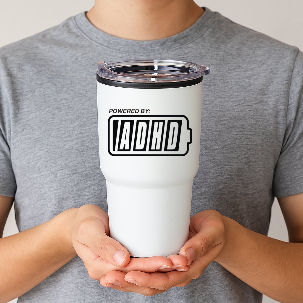 Powered By ADHD Tumbler