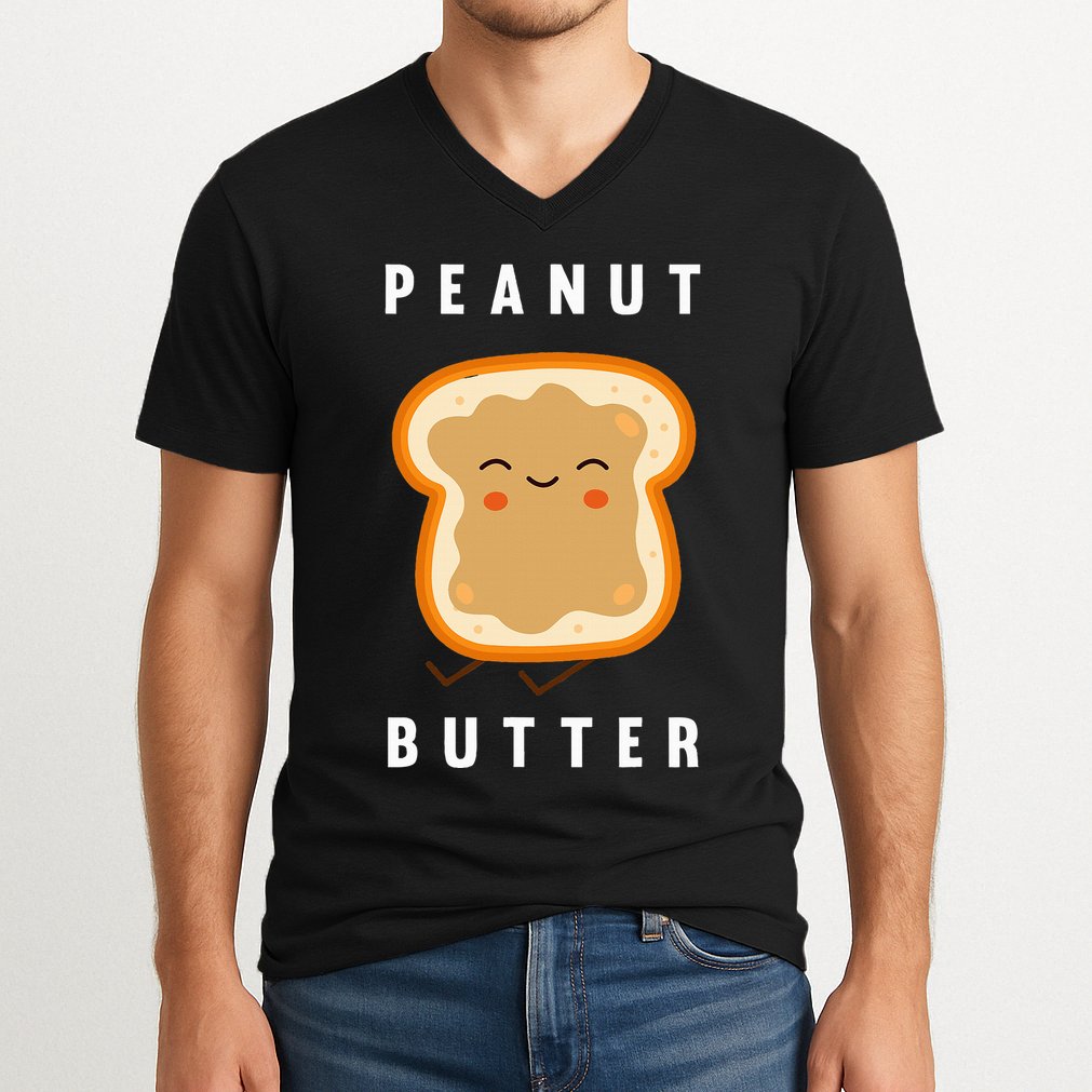 Peanut Butter And Jelly Best Friend Matching V-Neck T-Shirt