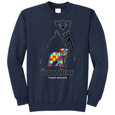 Papa Bear Autism Awareness Gift Sweatshirt