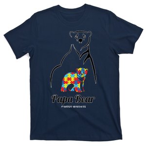 Papa Bear Autism Awareness Gift T-Shirt