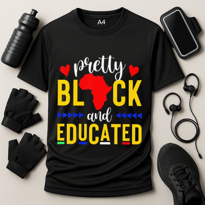 Pretty Black and Educated I Am The Strong African Queen  Cooling Performance Crew T-Shirt