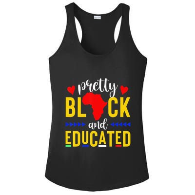 Pretty Black and Educated I Am The Strong African Queen  Ladies PosiCharge Competitor Racerback Tank