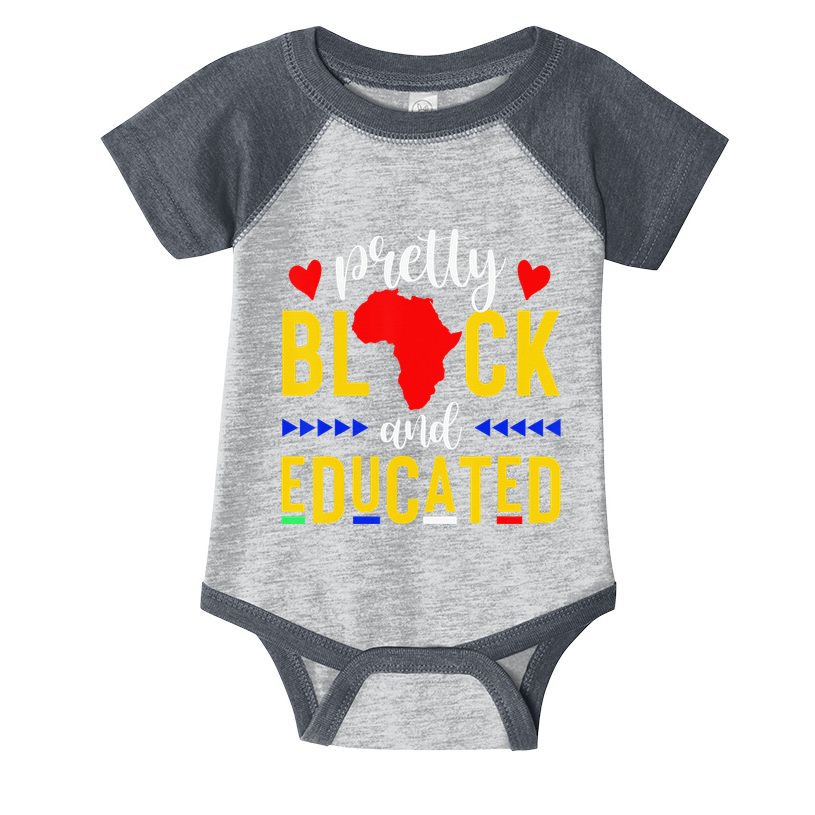 Pretty Black and Educated I Am The Strong African Queen  Infant Baby Jersey Bodysuit