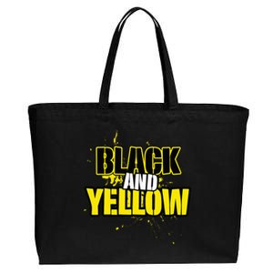 Pittsburgh Black And Yellow Pennsylvania Cotton Canvas Jumbo Tote