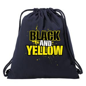 Pittsburgh Black And Yellow Pennsylvania Drawstring Bag