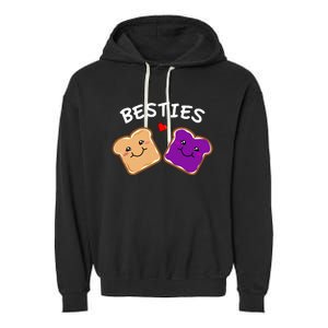 Peanut Butter And Jelly Best Friends Cartoon Food Garment-Dyed Fleece Hoodie