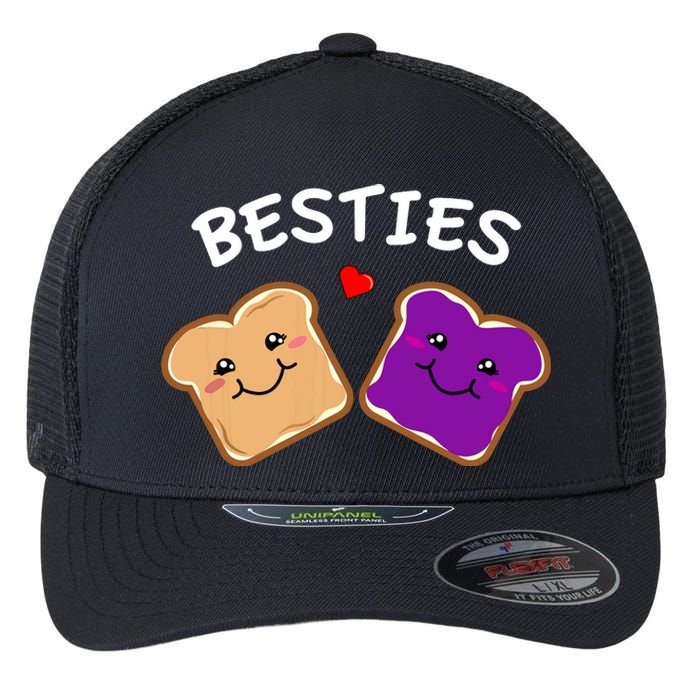 Peanut Butter And Jelly Best Friends Cartoon Food Flexfit Unipanel Trucker Cap