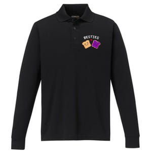 Peanut Butter And Jelly Best Friends Cartoon Food Performance Long Sleeve Polo