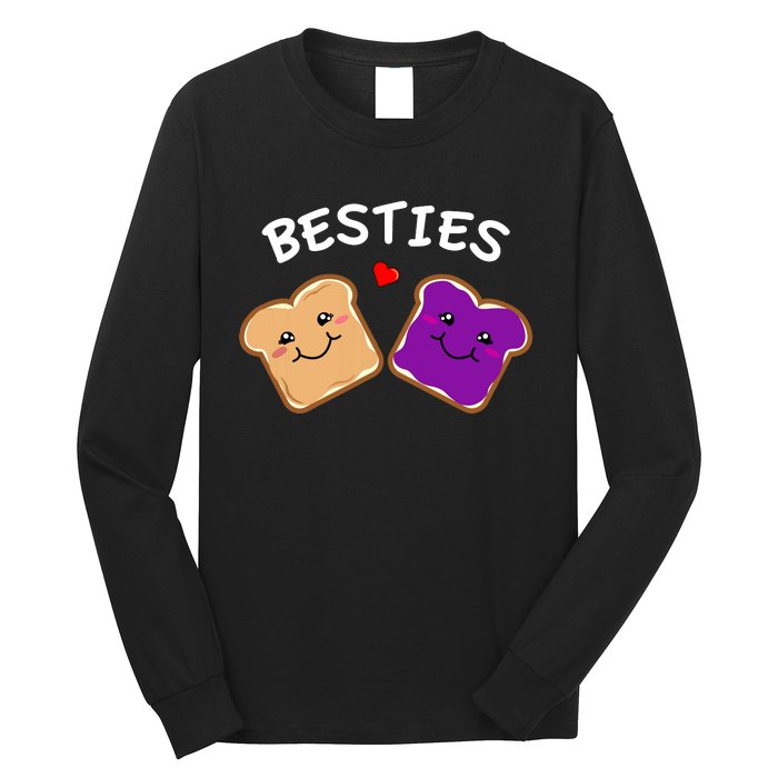 Peanut Butter And Jelly Best Friends Cartoon Food Long Sleeve Shirt