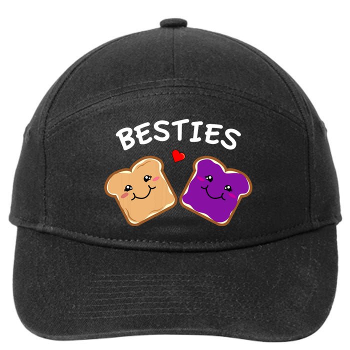 Peanut Butter And Jelly Best Friends Cartoon Food 7-Panel Snapback Hat