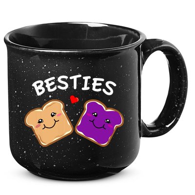 Peanut Butter And Jelly Best Friends Cartoon Food 15oz Campfire Ceramic Mug