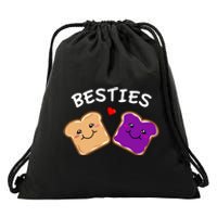 Peanut Butter And Jelly Best Friends Cartoon Food Drawstring Bag