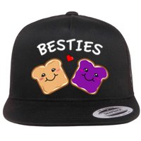 Peanut Butter And Jelly Best Friends Cartoon Food Flat Bill Trucker Hat