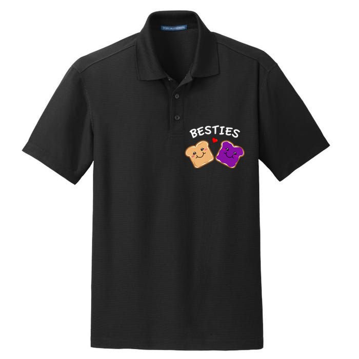 Peanut Butter And Jelly Best Friends Cartoon Food Dry Zone Grid Polo