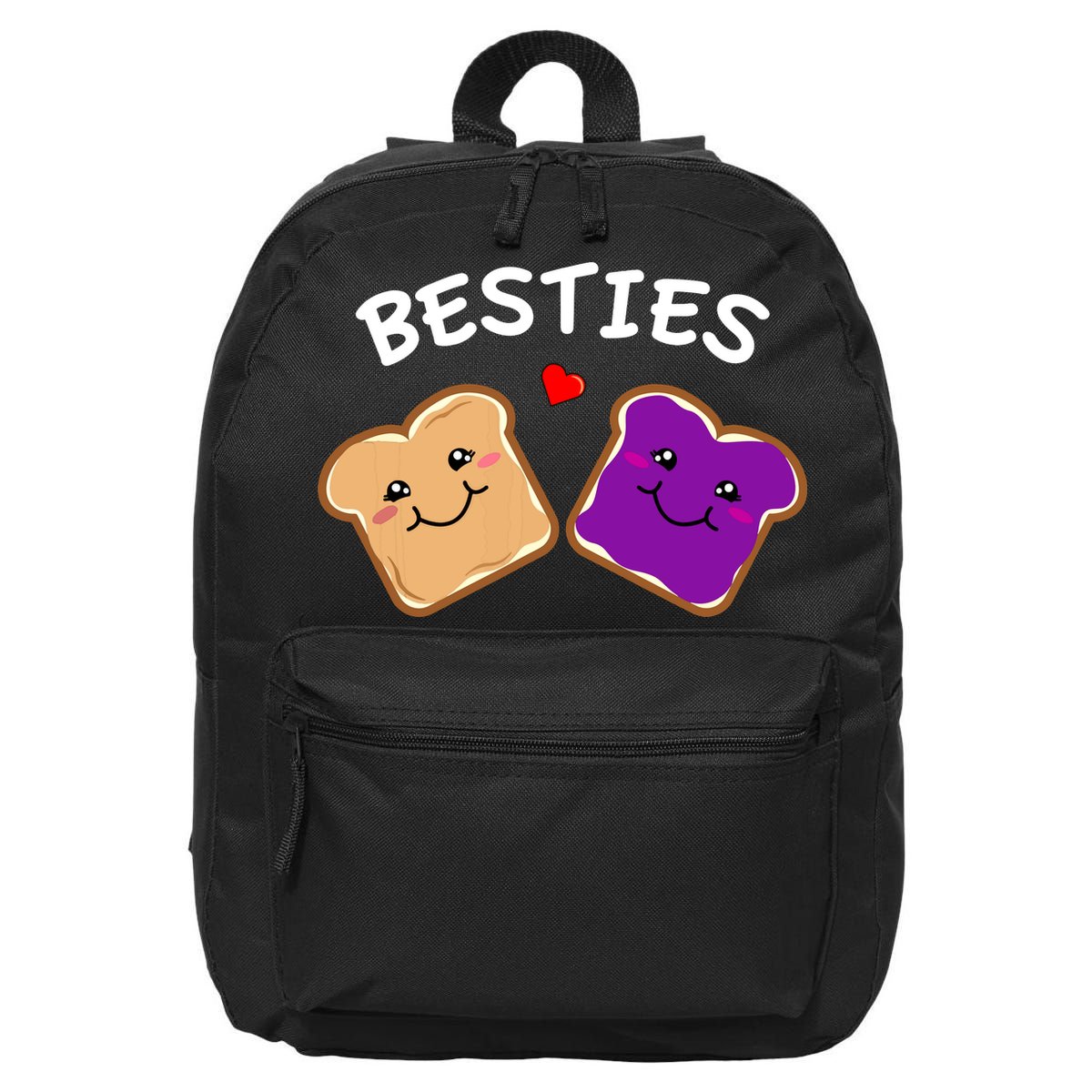Peanut Butter And Jelly Best Friends Cartoon Food 16 in Basic Backpack