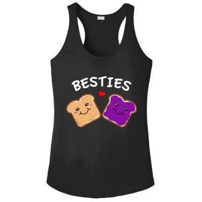 Peanut Butter And Jelly Best Friends Cartoon Food Ladies PosiCharge Competitor Racerback Tank