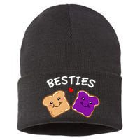 Peanut Butter And Jelly Best Friends Cartoon Food Sustainable Knit Beanie