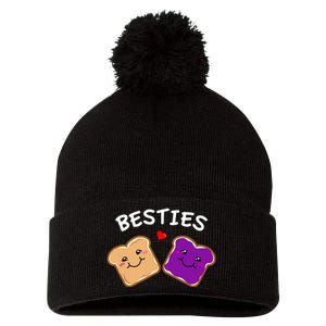 Peanut Butter And Jelly Best Friends Cartoon Food Pom Pom 12in Knit Beanie