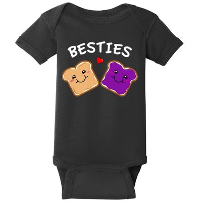 Peanut Butter And Jelly Best Friends Cartoon Food Baby Bodysuit