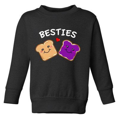 Peanut Butter And Jelly Best Friends Cartoon Food Toddler Sweatshirt