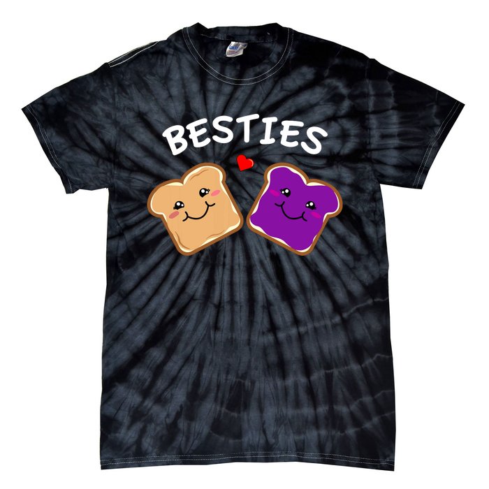 Peanut Butter And Jelly Best Friends Cartoon Food Tie-Dye T-Shirt