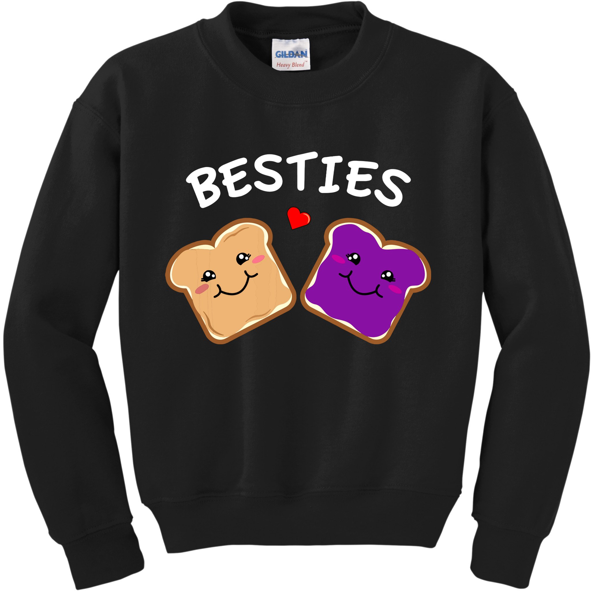 Peanut Butter And Jelly Best Friends Cartoon Food Kids Sweatshirt