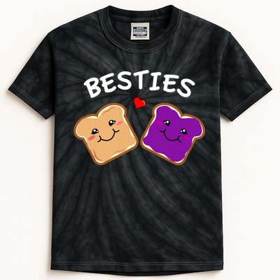 Peanut Butter And Jelly Best Friends Cartoon Food Kids Tie-Dye T-Shirt