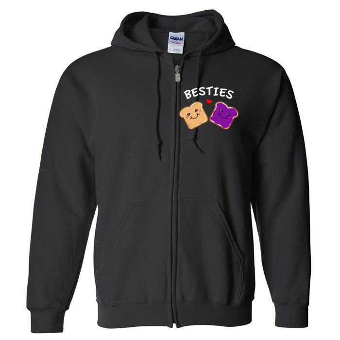 Peanut Butter And Jelly Best Friends Cartoon Food Full Zip Hoodie