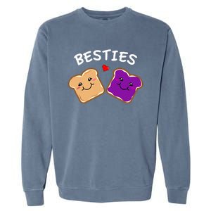 Peanut Butter And Jelly Best Friends Cartoon Food Garment-Dyed Sweatshirt