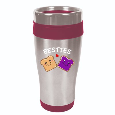Peanut Butter And Jelly Best Friends Cartoon Food 16oz Travel Tumbler