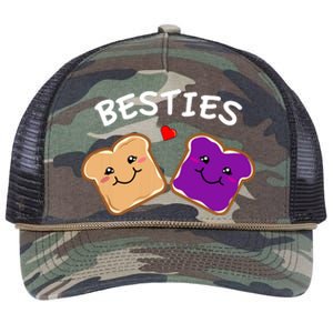 Peanut Butter And Jelly Best Friends Cartoon Food Retro Rope Trucker Hat Cap