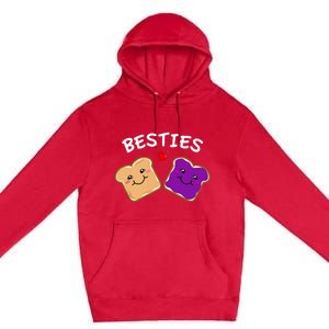 Peanut Butter And Jelly Best Friends Cartoon Food Premium Pullover Hoodie