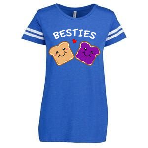 Peanut Butter And Jelly Best Friends Cartoon Food Enza Ladies Jersey Football T-Shirt