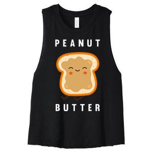 Peanut Butter And Jelly Best Friend Matching Women's Racerback Cropped Tank