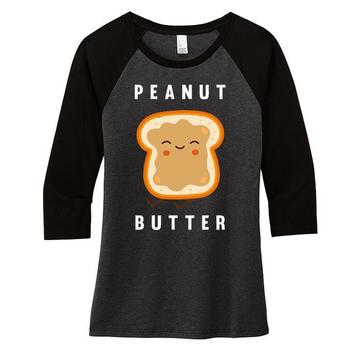 Peanut Butter And Jelly Best Friend Matching Women's Tri-Blend 3/4-Sleeve Raglan Shirt