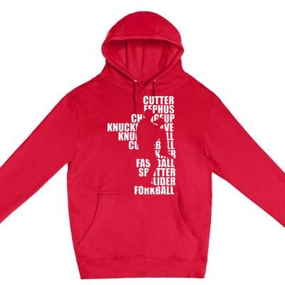 Pitcher Baseball Apparel Baseball funny sports Premium Pullover Hoodie