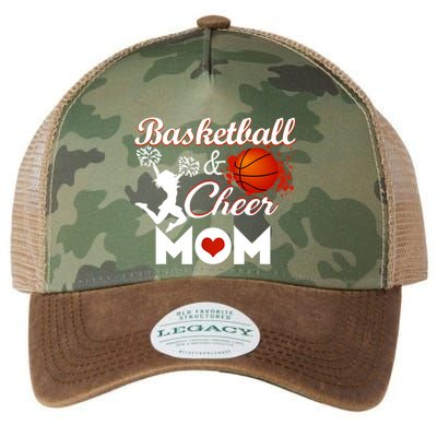 Play Basketball And Cheer Mom High School Player Cute Gift Legacy Tie Dye Trucker Hat
