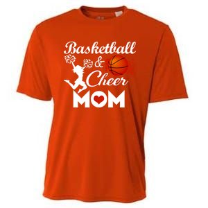 Play Basketball And Cheer Mom High School Player Cute Gift Cooling Performance Crew T-Shirt