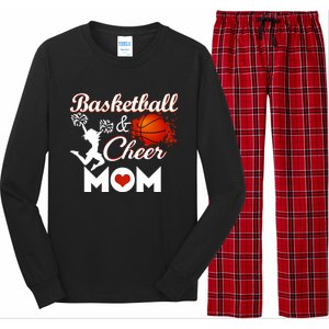 Play Basketball And Cheer Mom High School Player Cute Gift Long Sleeve Pajama Set