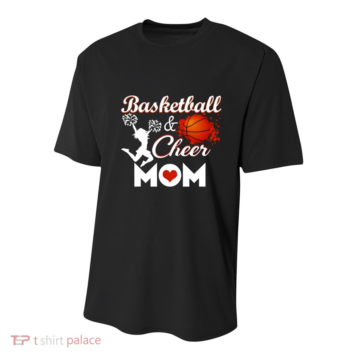 Play Basketball And Cheer Mom High School Player Cute Gift Youth Performance Sprint T-Shirt