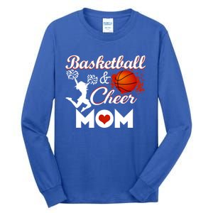 Play Basketball And Cheer Mom High School Player Cute Gift Tall Long Sleeve T-Shirt